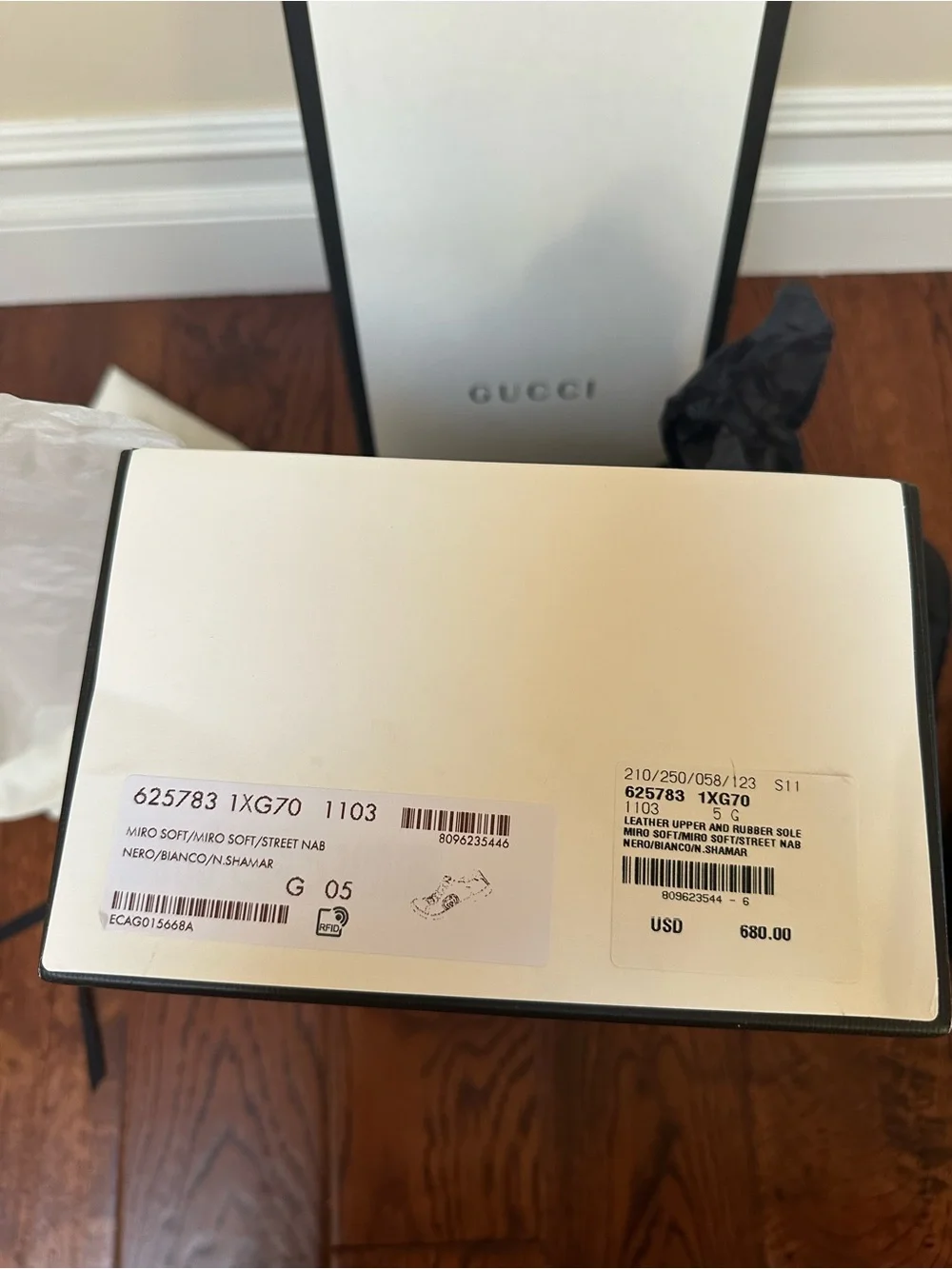 Black Gucci sneakers